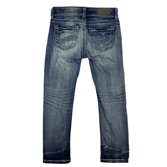 BKE Denim Sabrina Stretch Cropped Capris Jeans Women's Sz 24 Medium Wash Faded - Picture 4 of 12